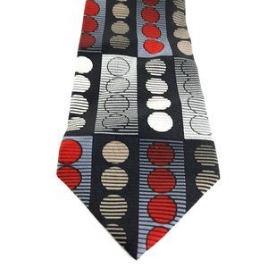 Black/Silver/Red Format Men's Tie